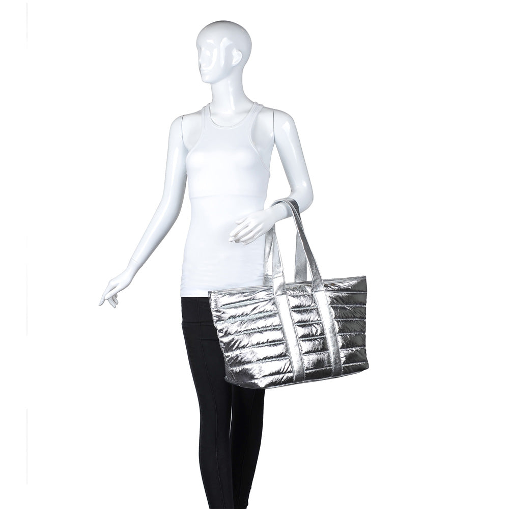 Product Image of Urban Expressions Flight Tote NA-840611148780 View 5 | Silver