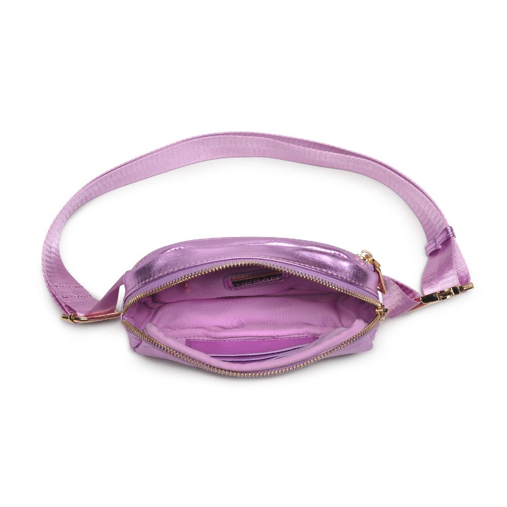 Woman wearing Light Pink Urban Expressions Santi Belt Bag 840611190420 View 9 | Light Pink