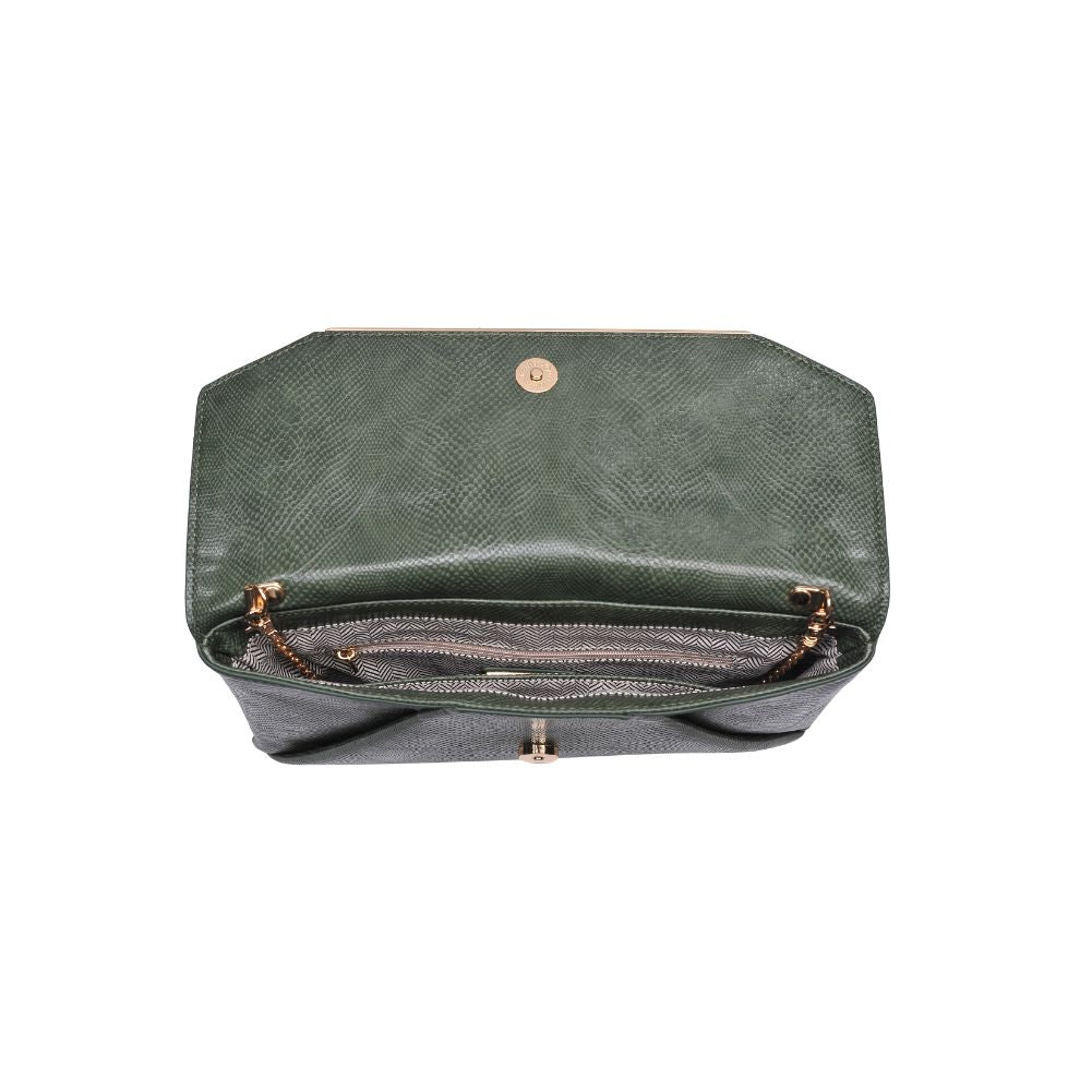 Product Image of Urban Expressions Lena Lizard Clutch 840611174123 View 4 | Forest