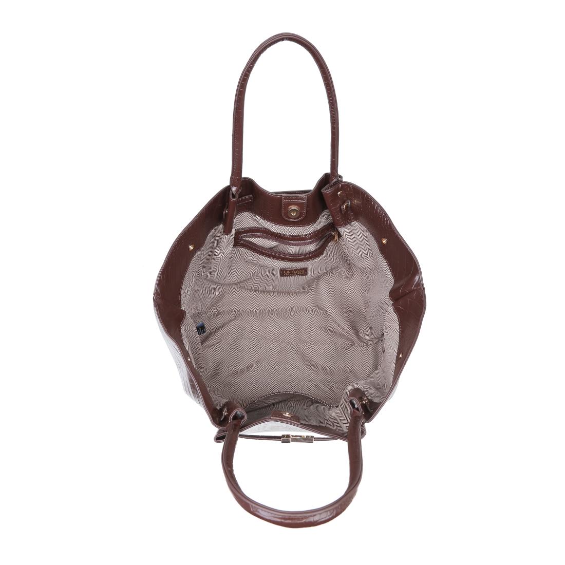 Urban Expressions Kaia - Croco Tote 840504210723 View 4 | Espresso