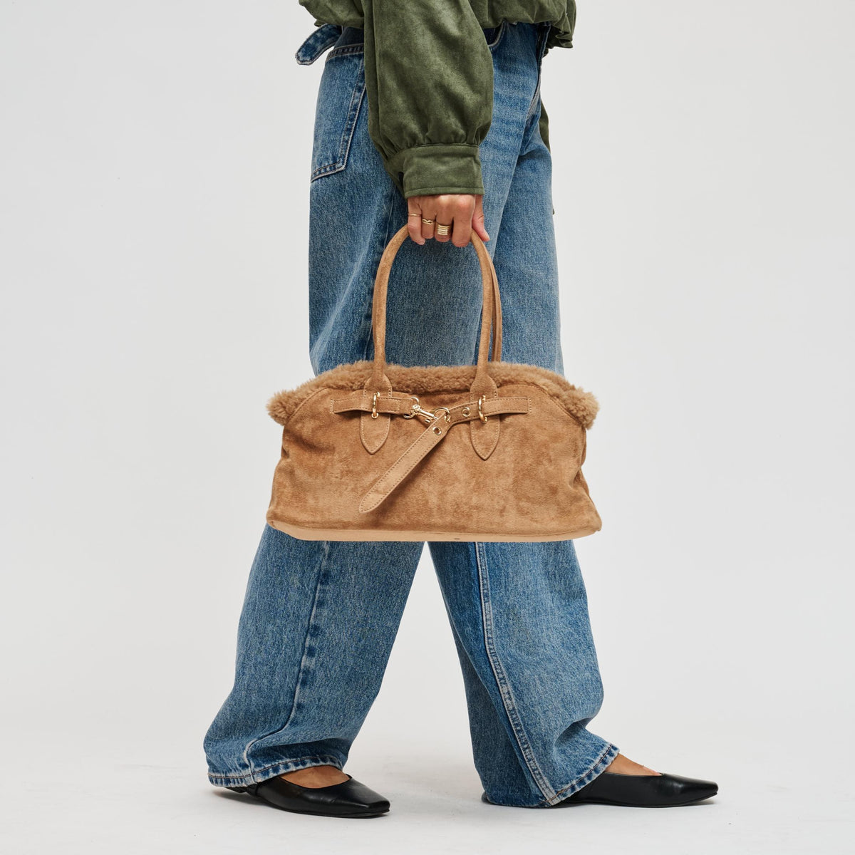 Woman wearing Natural Urban Expressions Tommy Satchel 840504212307 View 1 | Natural