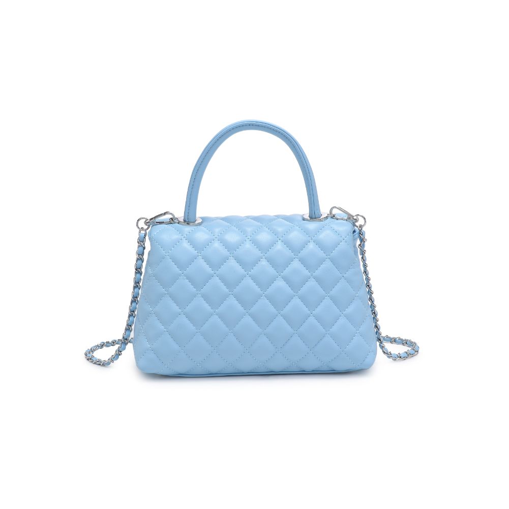 Woman wearing Sky Blue Urban Expressions Cordelia - Quilted Crossbody 840611106353 View 7 | Sky Blue