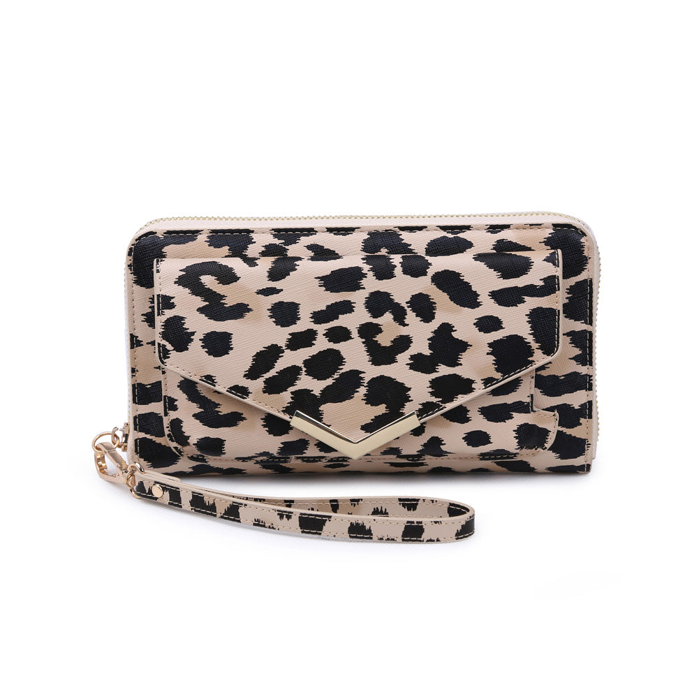 Product Image of Urban Expressions Tessi Leopard Wallet NA-840611152848 View 1 | Tan
