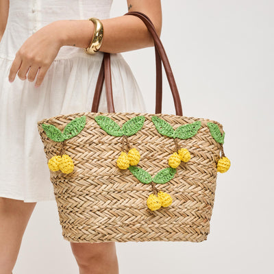 Woman wearing Natural Lemon Urban Expressions Josie Tote 840504204609 View 1 | Natural Lemon