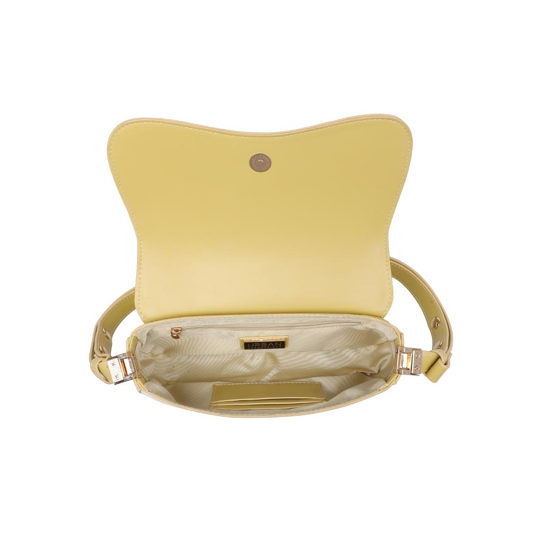 Woman wearing Chartreuse Urban Expressions Max Shoulder Bag 840504208454 View 9 | Chartreuse