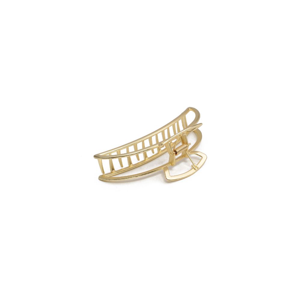Urban Expressions Large Cutout Metal Claw Hair Claw 818209013604 View 3 | Matte Gold