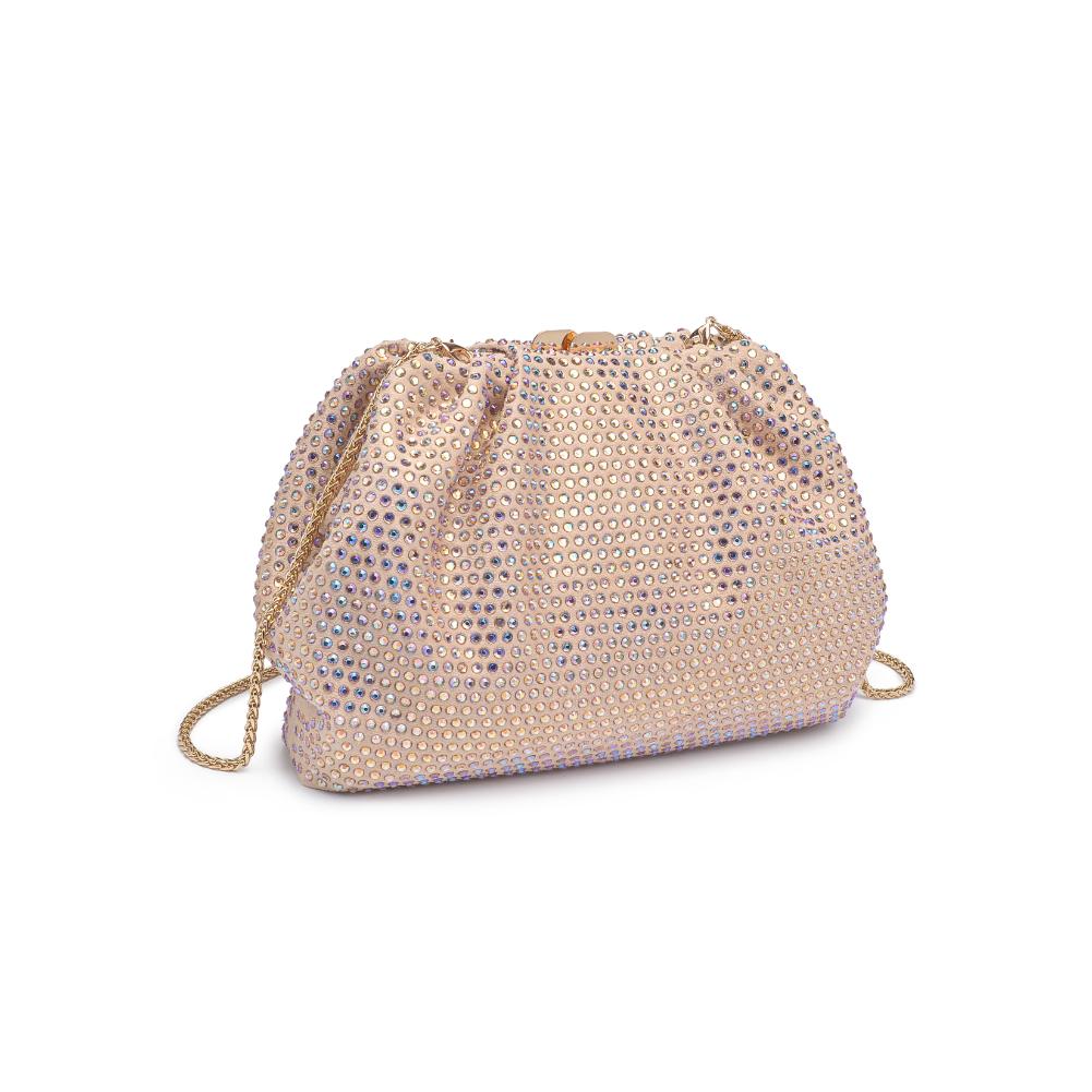 Woman wearing Light Gold Urban Expressions Arielle Evening Bag 840611132734 View 6 | Light Gold