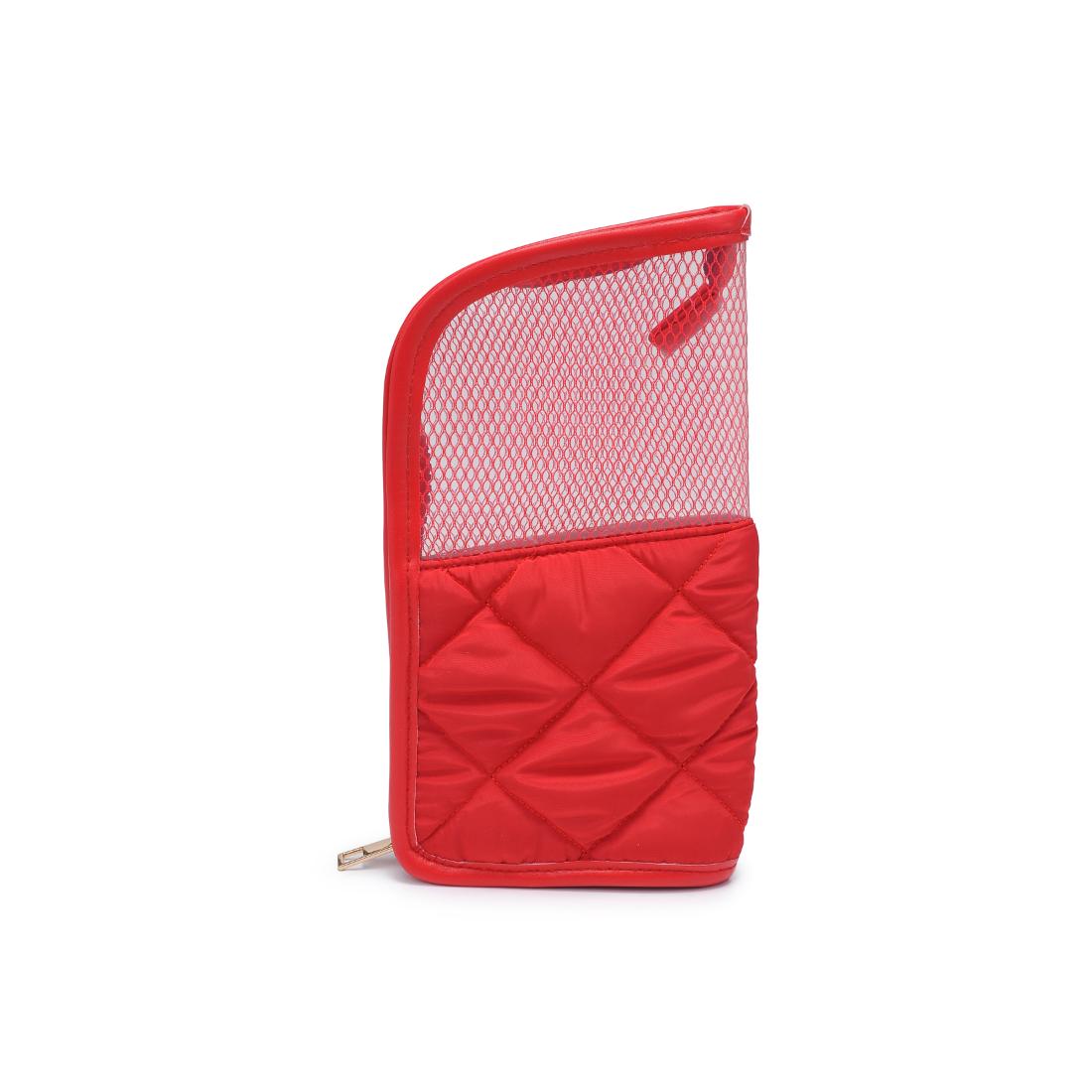Urban Essentials Makeup MVP - Quilted Nylon Brush Holder 840504201165 View 5 | Red