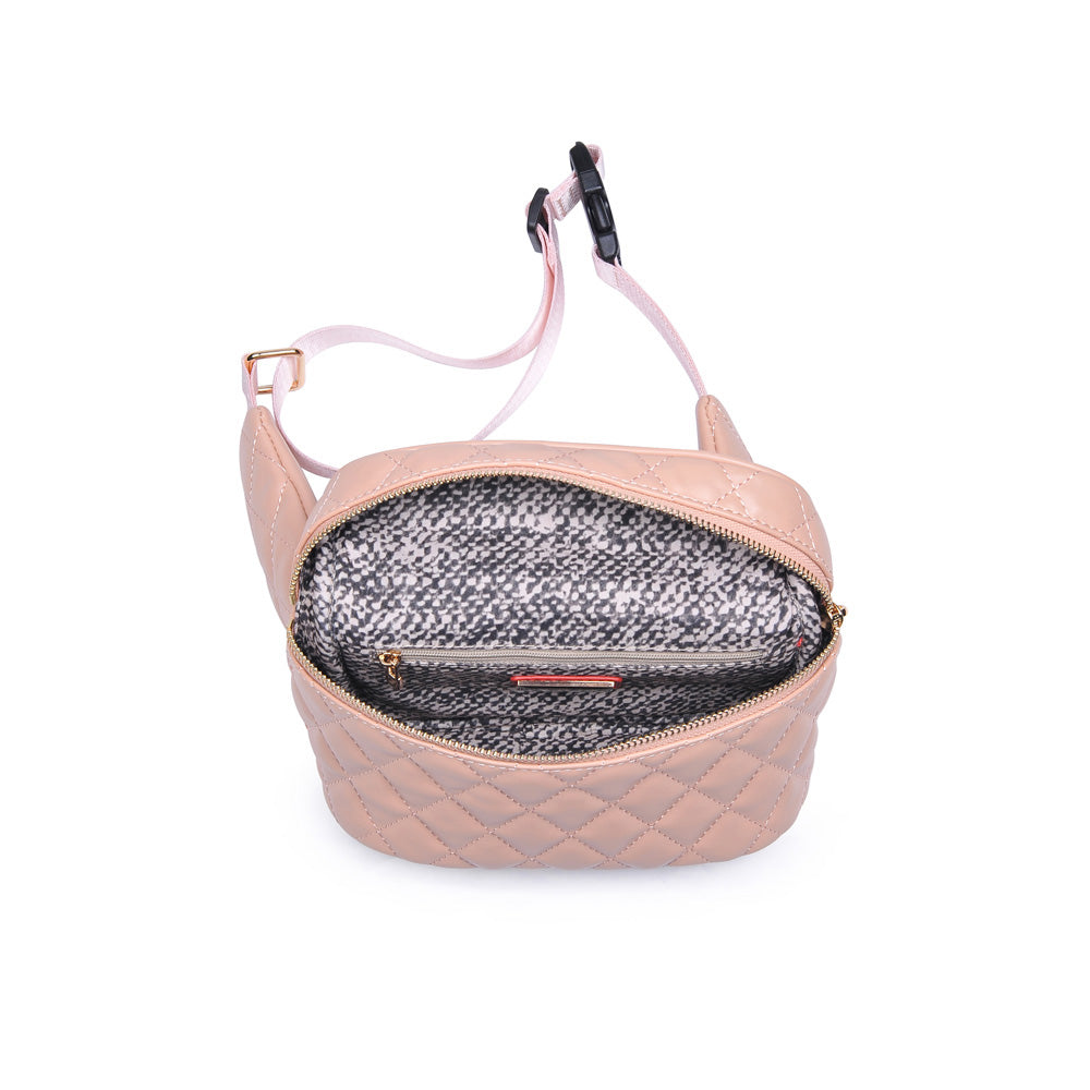 Woman wearing Nude Urban Expressions Hawthorn Belt Bag NA-840611158598 View 9 | Nude