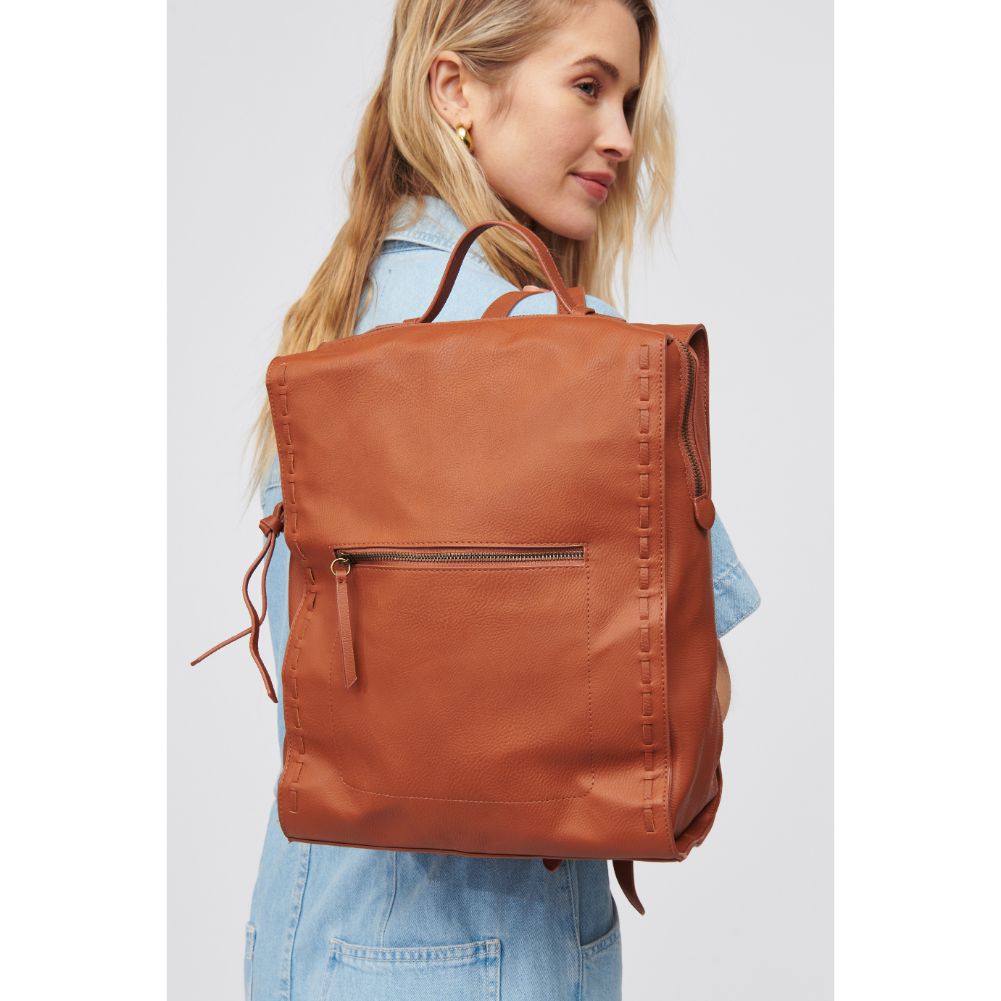 Woman wearing Tan Urban Expressions Ruth Backpack 818209015288 View 4 | Tan