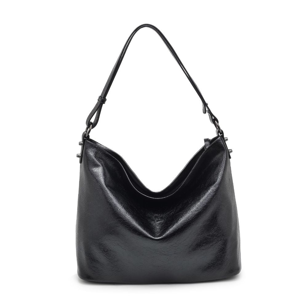 Woman wearing Black Urban Expressions Yolonda Hobo 840611105646 View 7 | Black