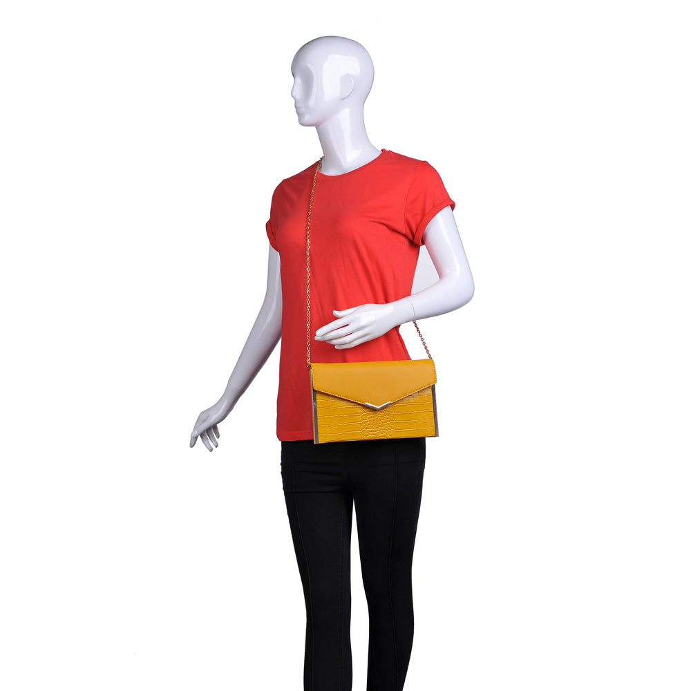 Product Image of Urban Expressions Heather Clutch NA-840611159649 View 5 | Mustard