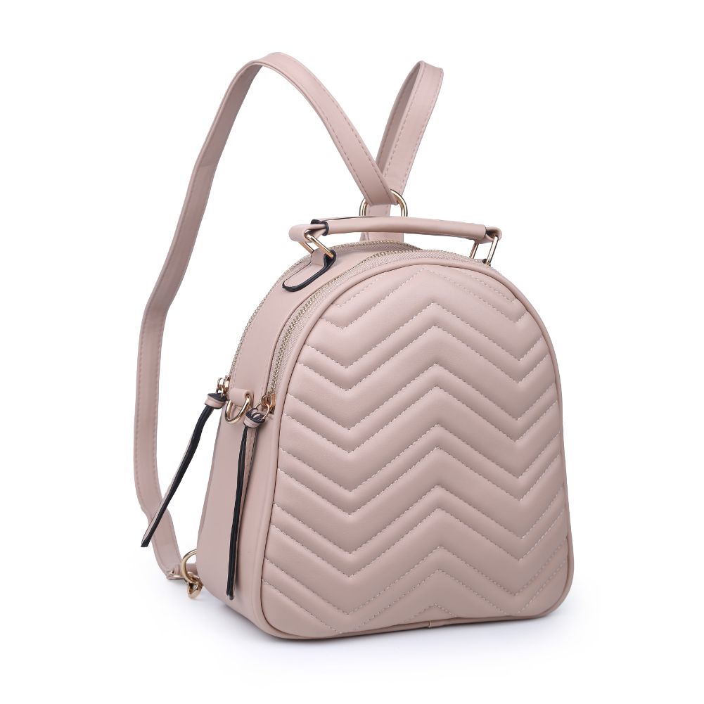 Product Image of Urban Expressions Constance V Stitch Double Zip Backpack 840611168603 View 2 | Nude