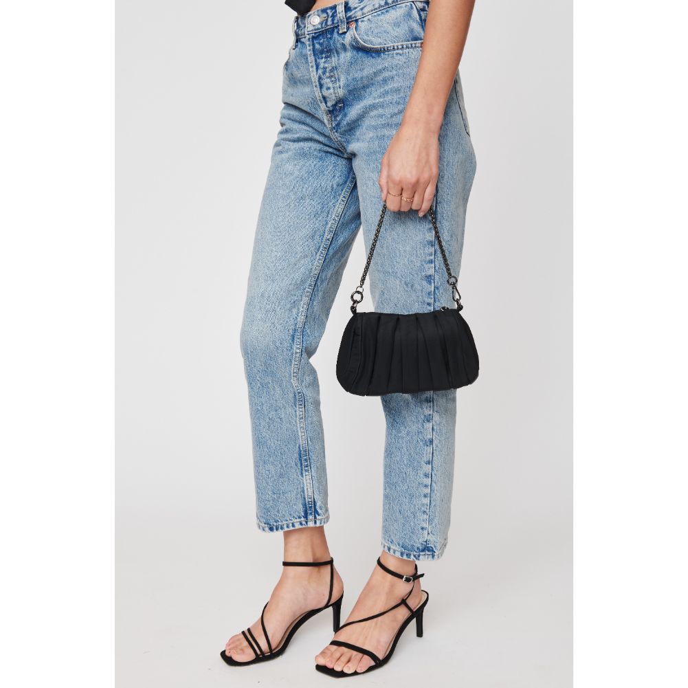 Woman wearing Black Urban Expressions Sonya Evening Bag 840611108593 View 1 | Black
