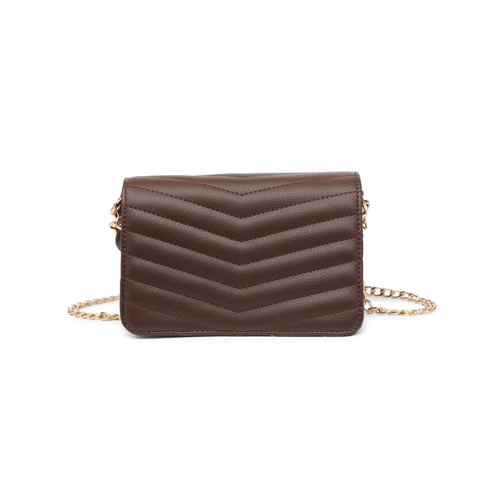 Product Image of Urban Expressions Genny - Chevron Stitch Crossbody 818209011105 View 7 | Chocolate