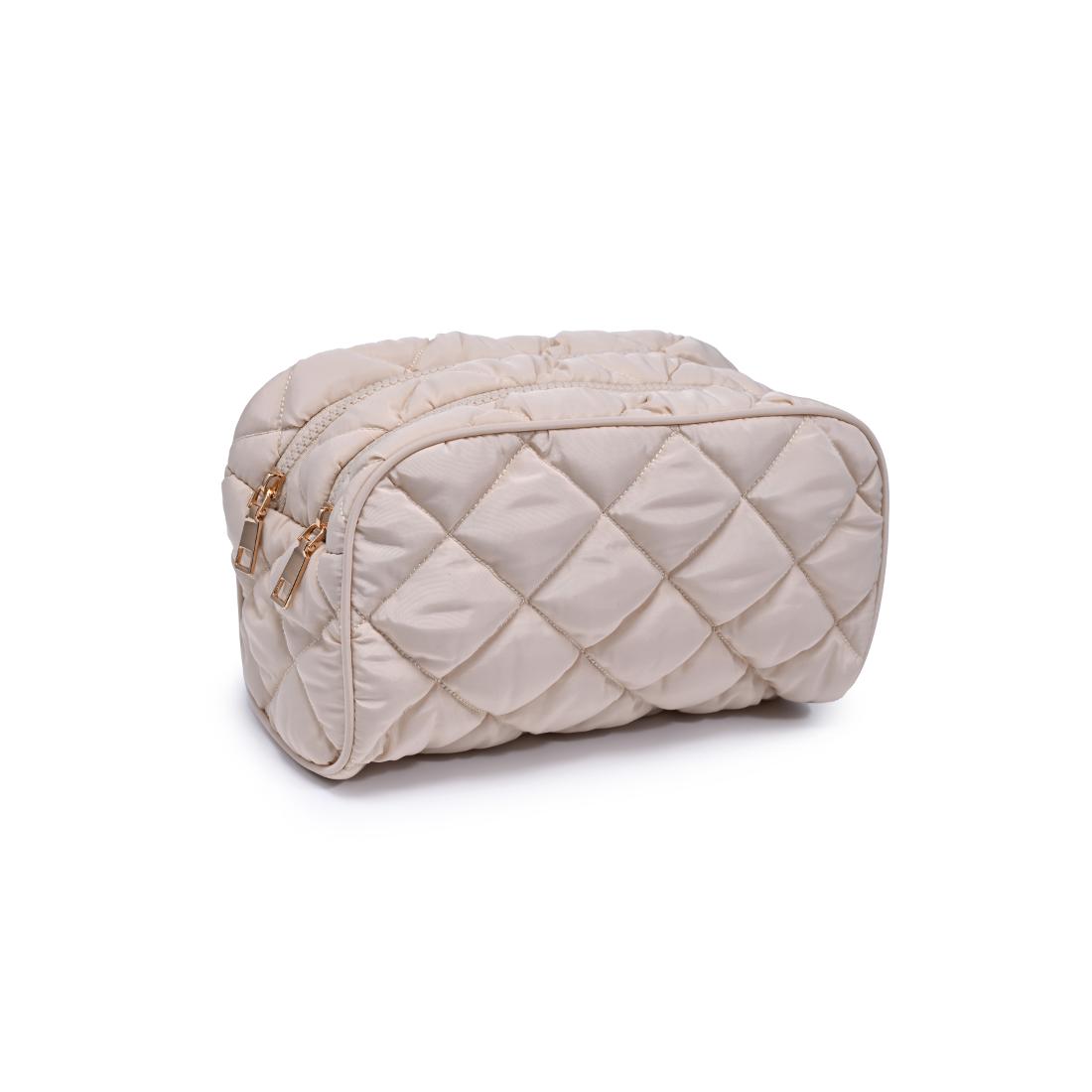 Urban Essentials Daily Duo- Quited Puffer Cosmetic & Travel Organizer Pouch 840504207358 View 2 | Cream