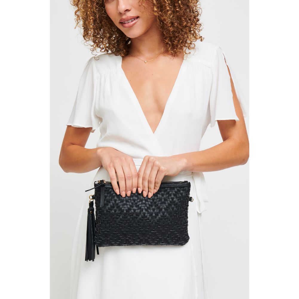 Woman wearing Black Urban Expressions Jess Clutch 840611172488 View 3 | Black