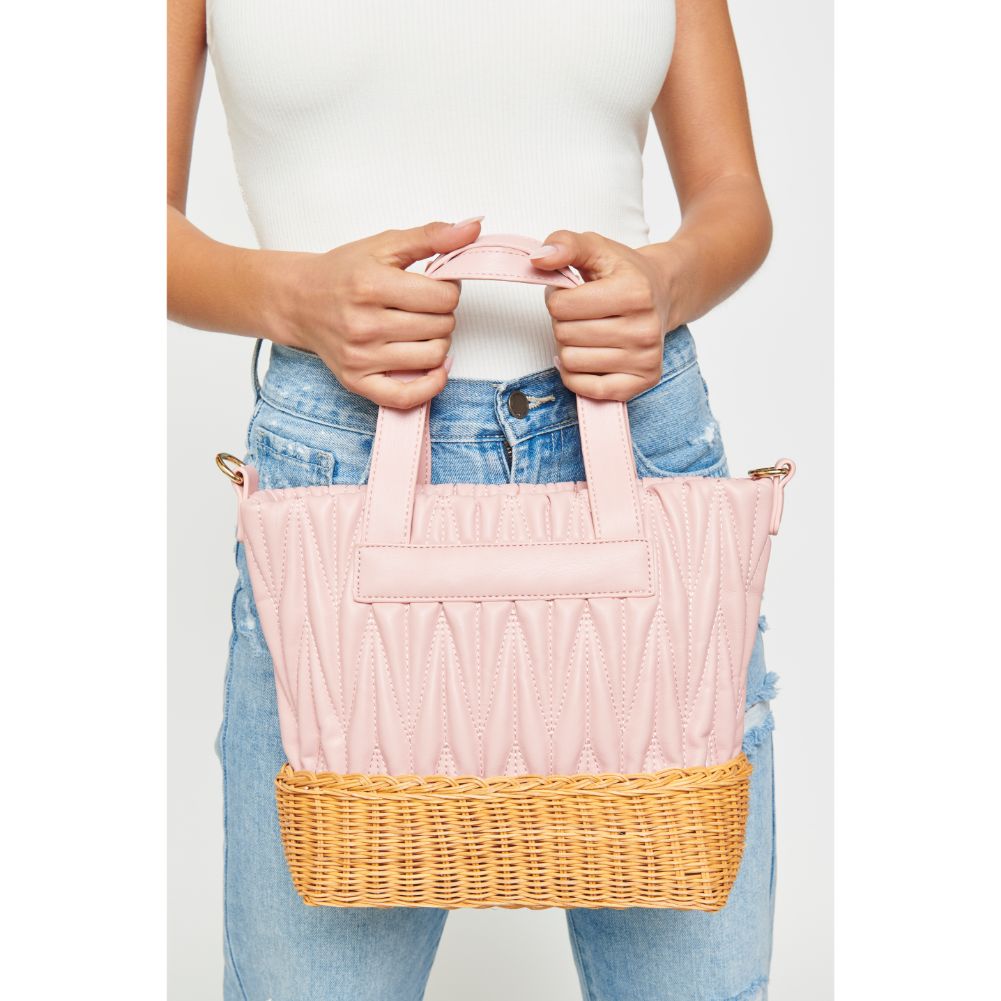 Woman wearing Pink Urban Expressions Esperanza Tote NA-840611158710 View 2 | Pink