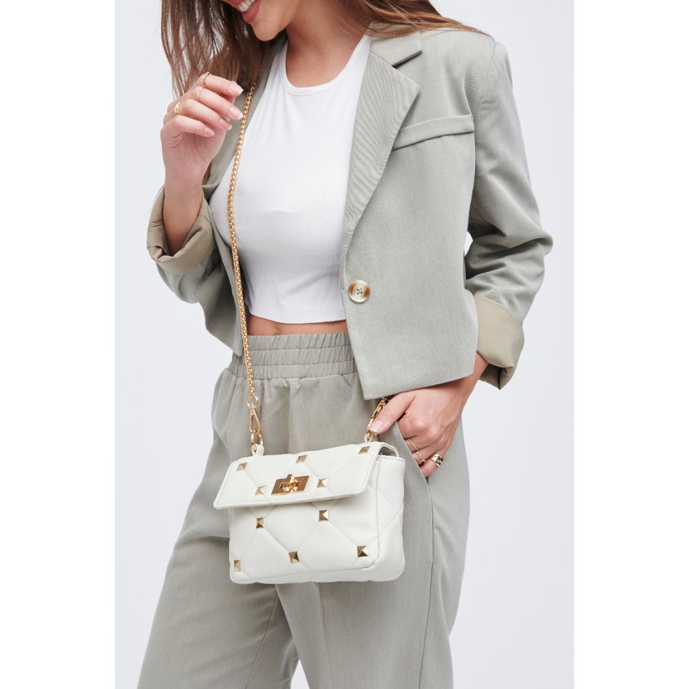 Woman wearing Ivory Urban Expressions Aiza Crossbody 818209010603 View 1 | Ivory