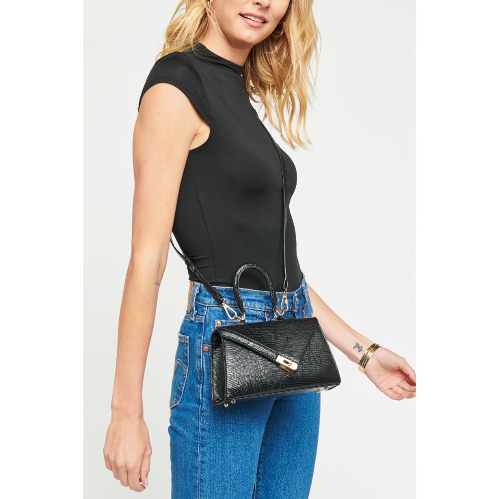 Woman wearing Black Urban Expressions Blake Crossbody 840611174703 View 3 | Black