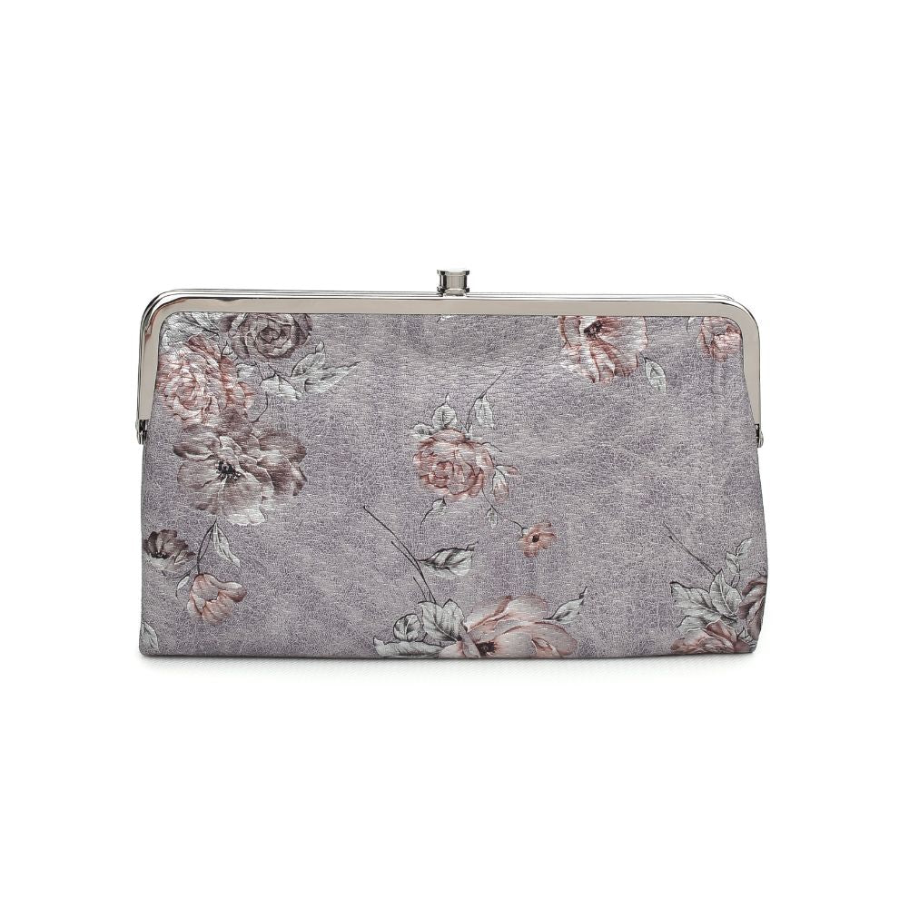 Product Image of Urban Expressions Sandra Floral Wallet 840611151650 View 3 | Grey