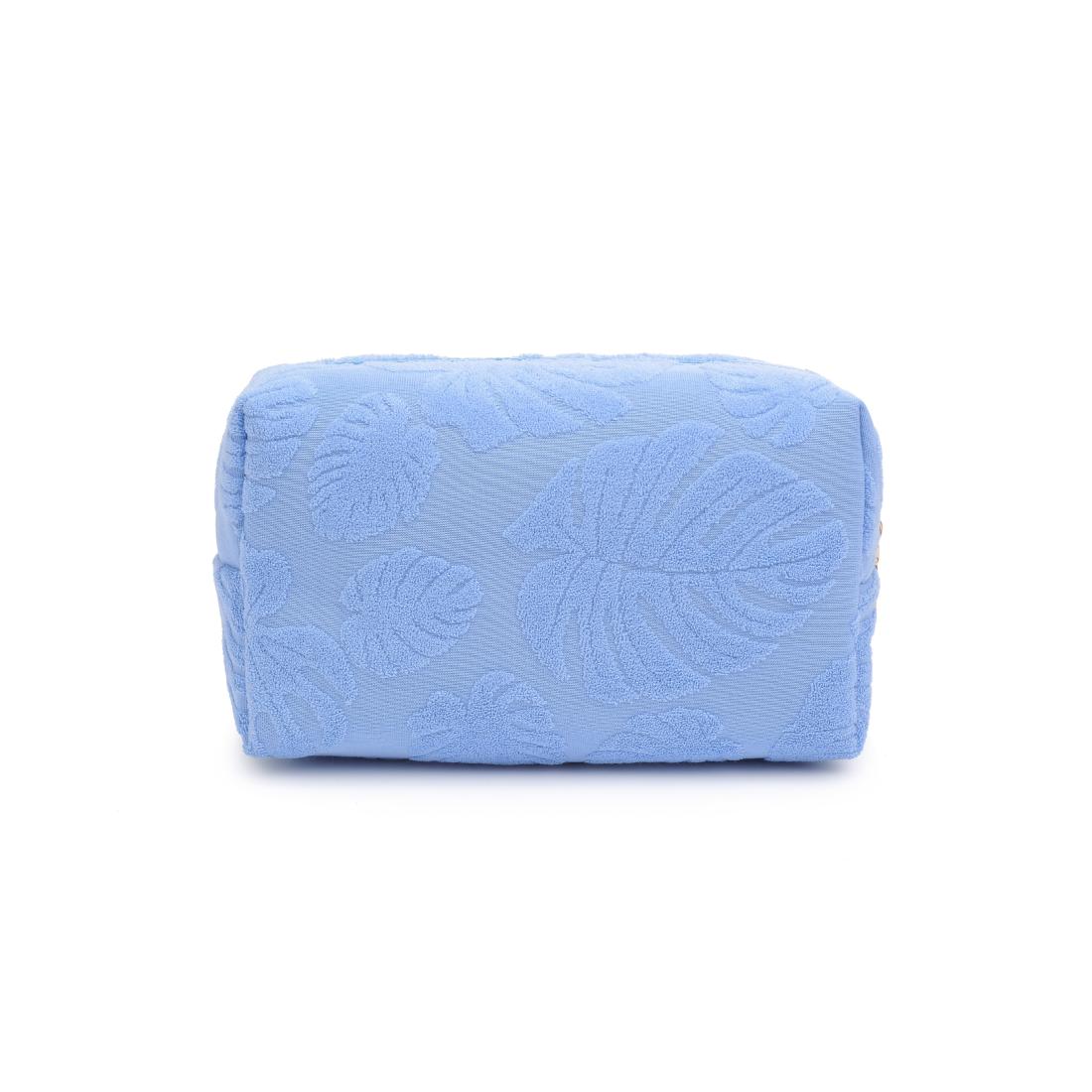 Urban Essentials Palm Breeze Cosmetic & Travel Organizer Pouch 840611195333 View 7 | Light Blue