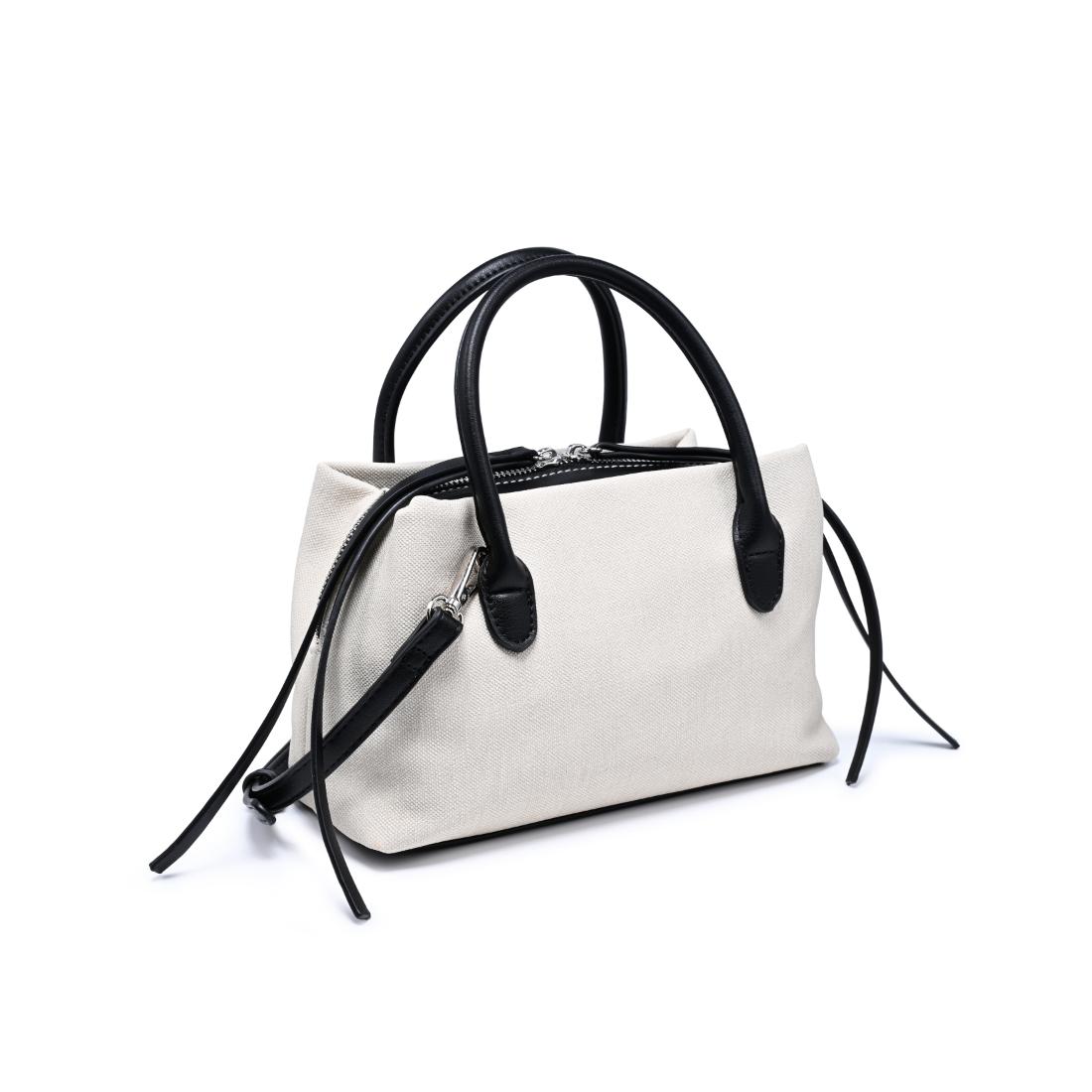 Woman wearing Ivory Black Urban Expressions Logan Crossbody 840504205330 View 6 | Ivory Black