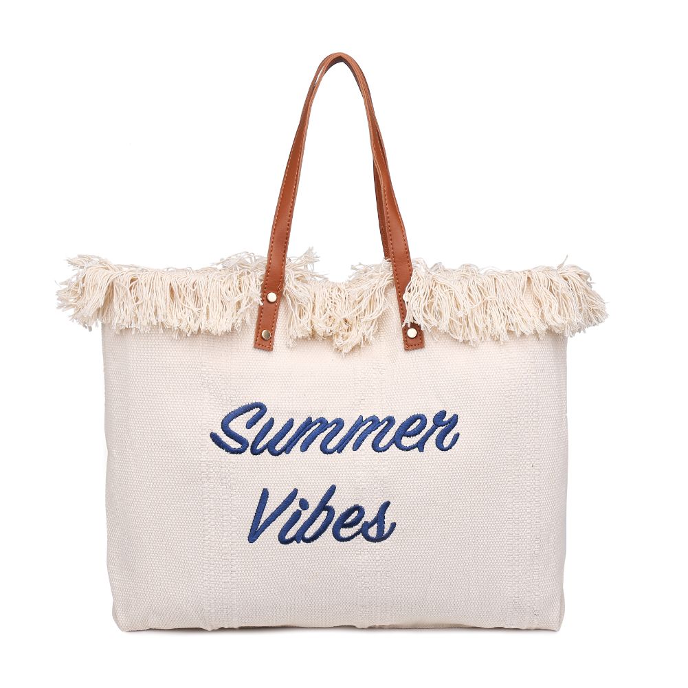 Woman wearing Ivory Urban Expressions Summer Vibes Tote 840611127921 View 5 | Ivory
