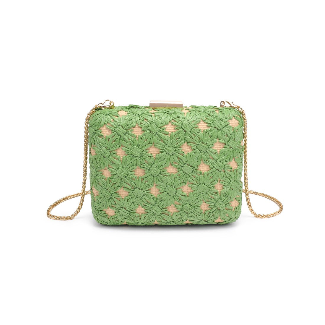 Woman wearing Green Natural Urban Expressions Samantha Evening Bag 840611149350 View 5 | Green Natural