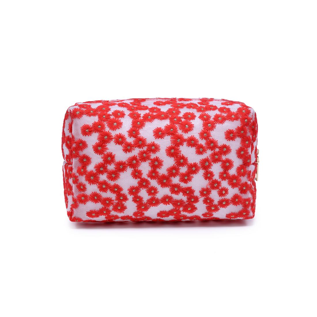 Urban Essentials Daisy Chain Cosmetic & Travel Organizer Pouch 840504207488 View 7 | Red