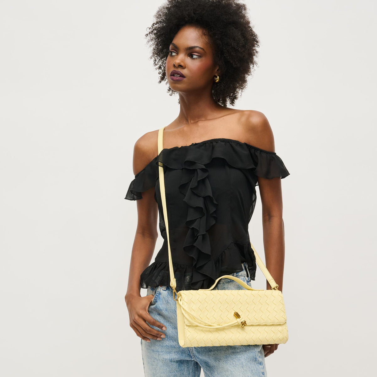Woman wearing Butter Urban Expressions Ada Crossbody 840611161451 View 1 | Butter