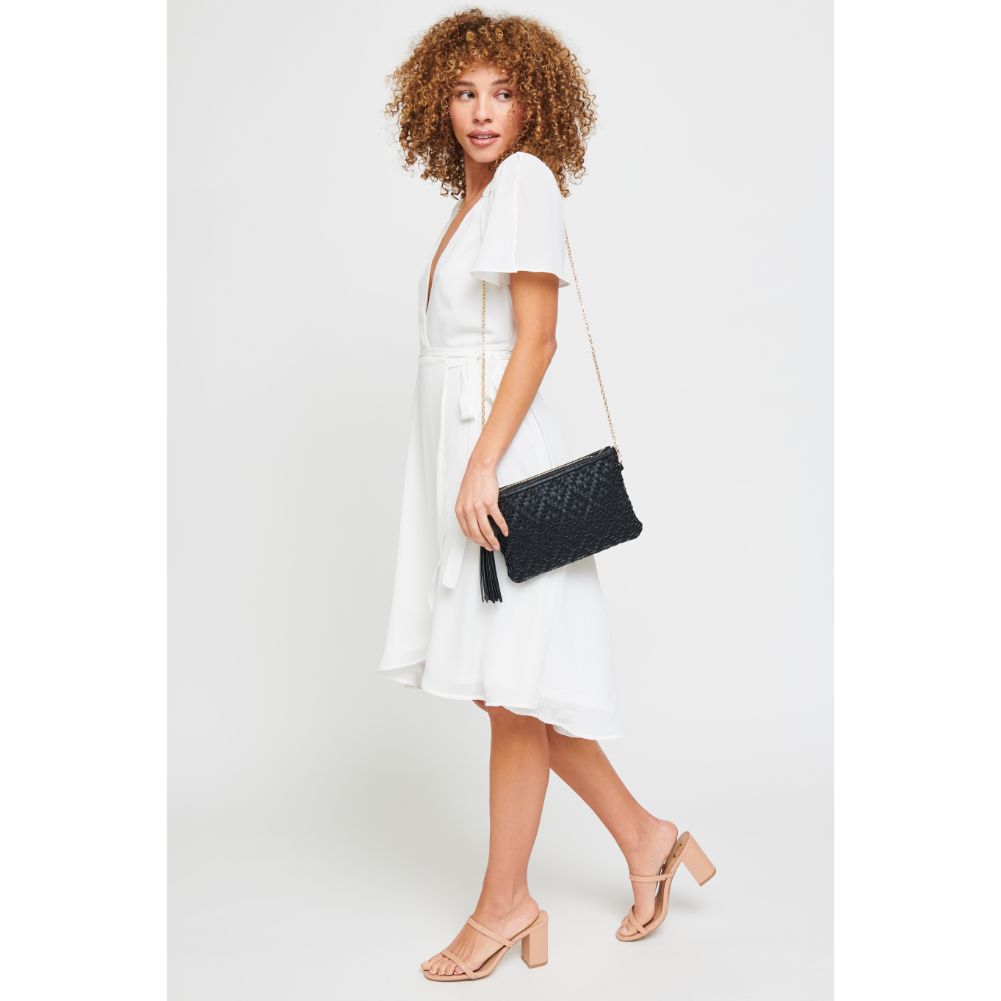 Woman wearing Black Urban Expressions Jess Clutch 840611172488 View 4 | Black