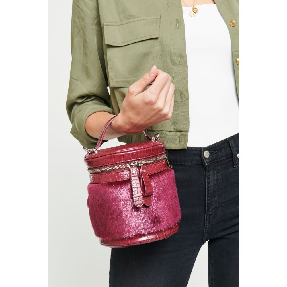 Woman wearing Burgundy Urban Expressions Fonda Crossbody NA-840611153999 View 2 | Burgundy