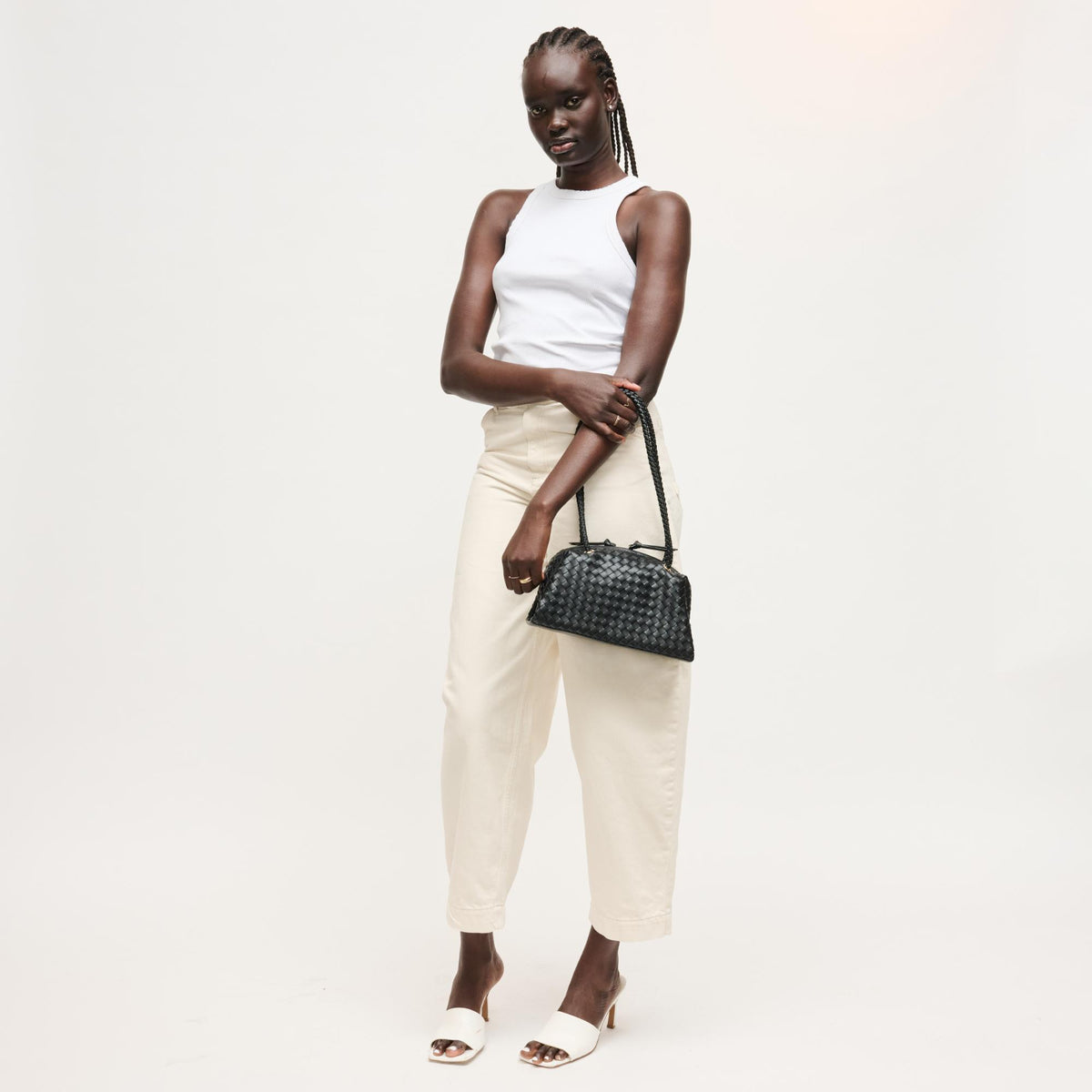 Woman wearing Black Urban Expressions Chloe Shoulder Bag 840504204371 View 4 | Black