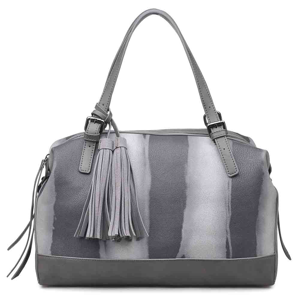 Woman wearing Grey Urban Expressions Wilder Satchel 840611122551 View 5 | Grey