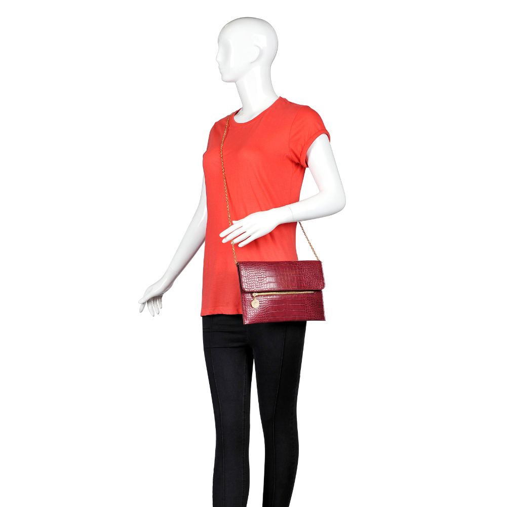 Product Image of Urban Expressions Evette Clutch 840611165527 View 5 | Burgundy