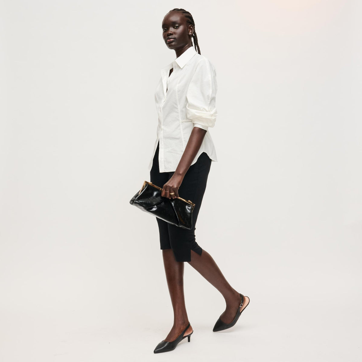 Woman wearing Black Urban Expressions Scottie Crossbody 840504207969 View 4 | Black