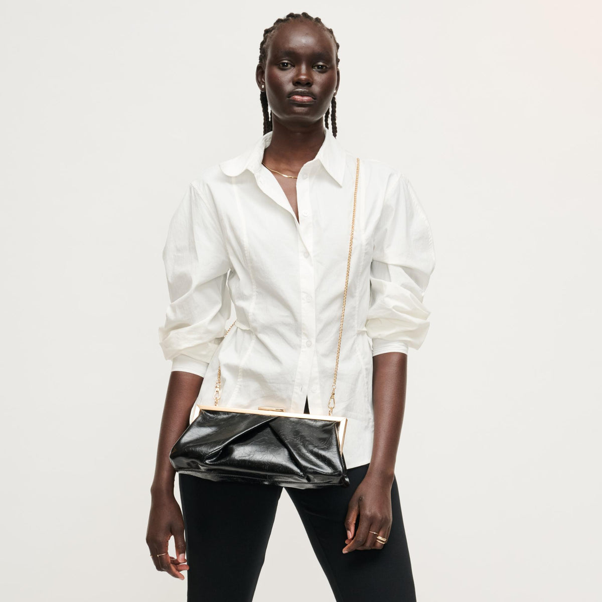 Woman wearing Black Urban Expressions Scottie Crossbody 840504207969 View 2 | Black