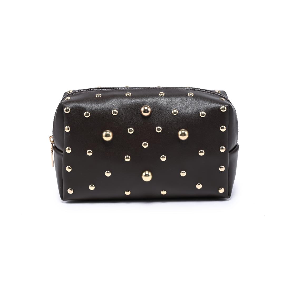 Urban Essentials Stud Society Cosmetic & Travel Organizer Pouch 840504210518 View 5 | Espresso