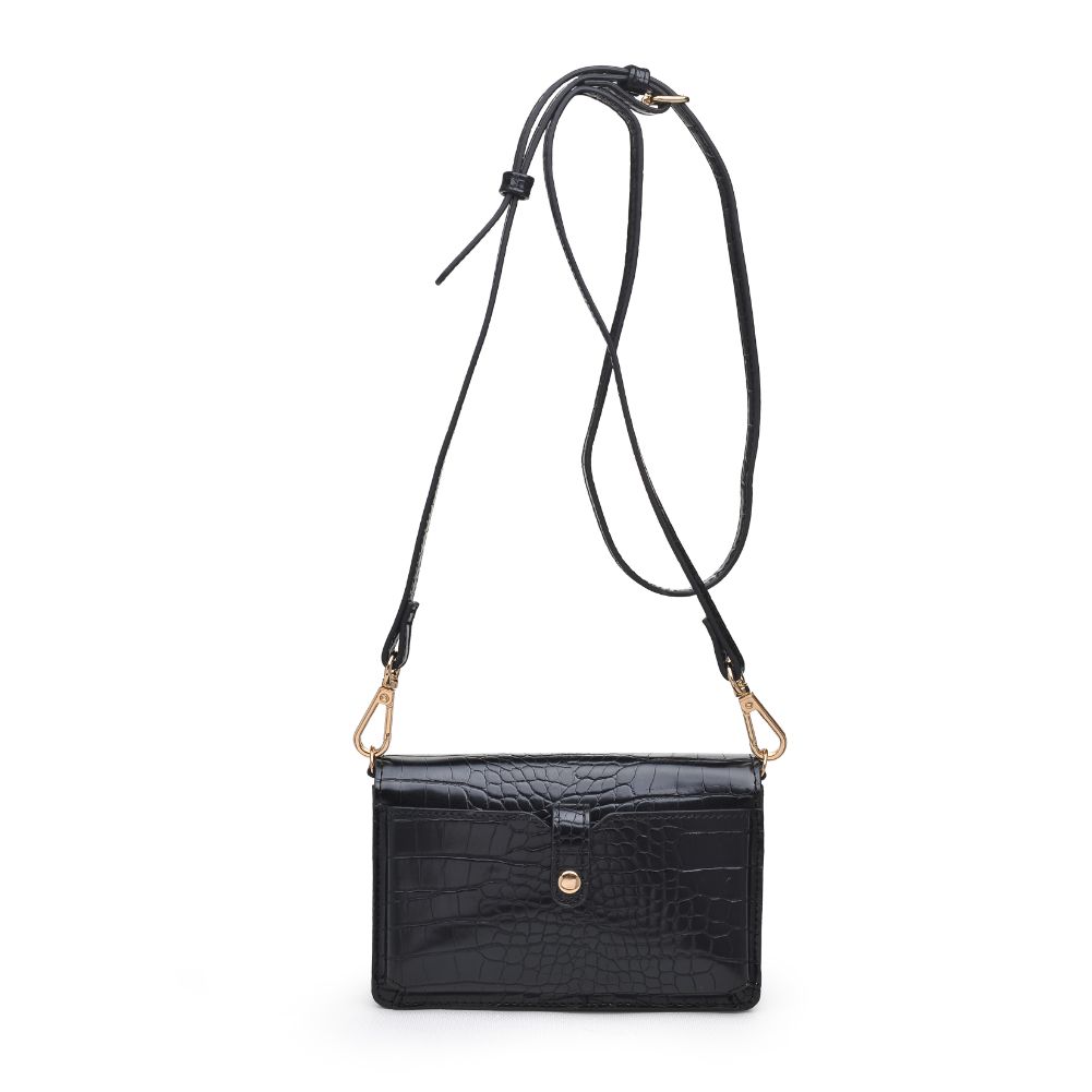 Product Image of Urban Expressions Emma Croc Crossbody 840611169440 View 3 | Black