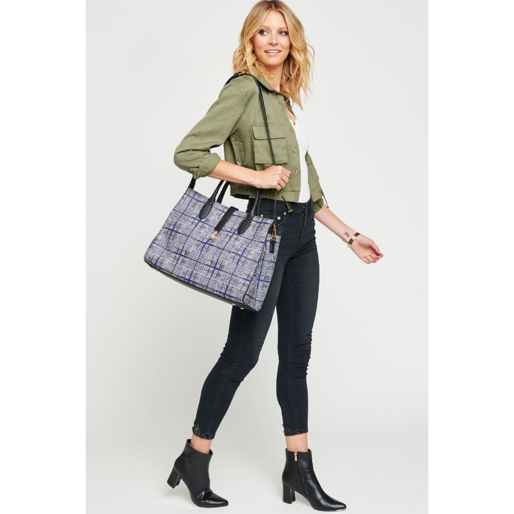 Woman wearing Navy Urban Expressions Bryony Tote NA-840611153173 View 3 | Navy