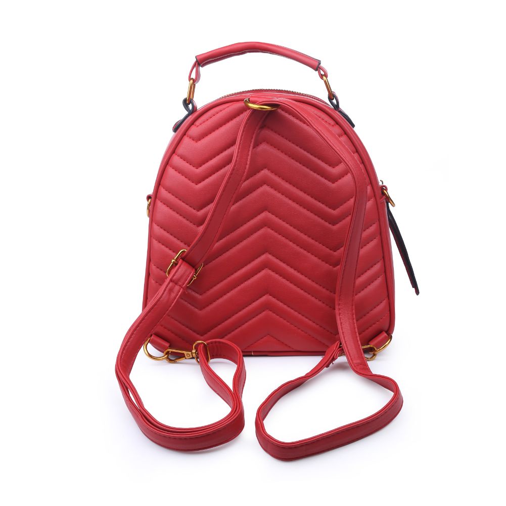 Product Image of Urban Expressions Cameron V Stitch Single Zip Backpack 840611168535 View 3 | Red