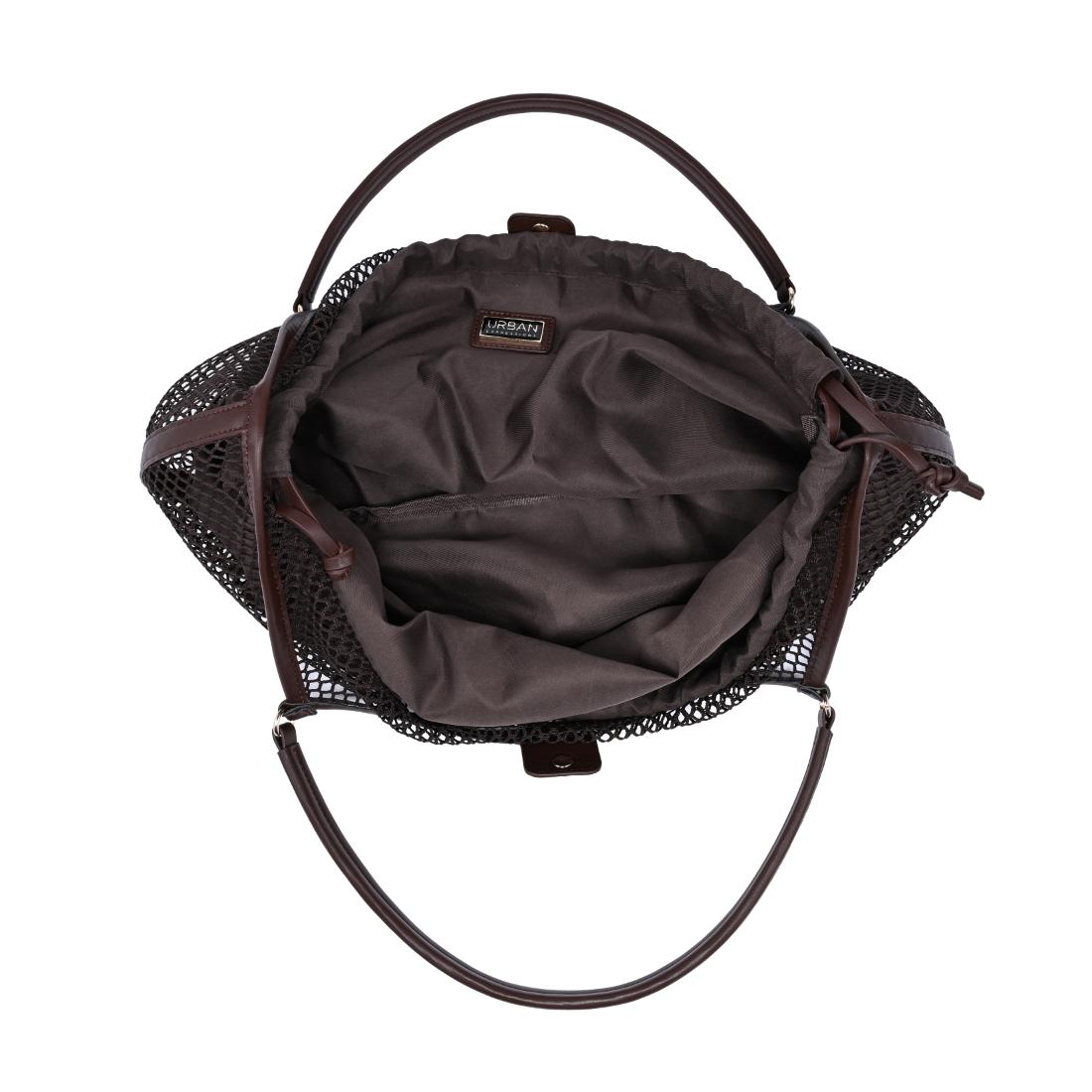 Woman wearing Chocolate Urban Expressions Easton Tote 840504205200 View 9 | Chocolate