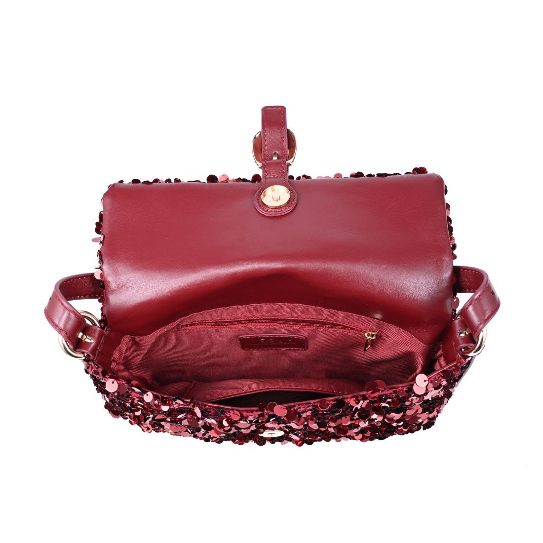 Urban Expressions Gloria - Sequins Shoulder Bag 840504210693 View 4 | Burgundy