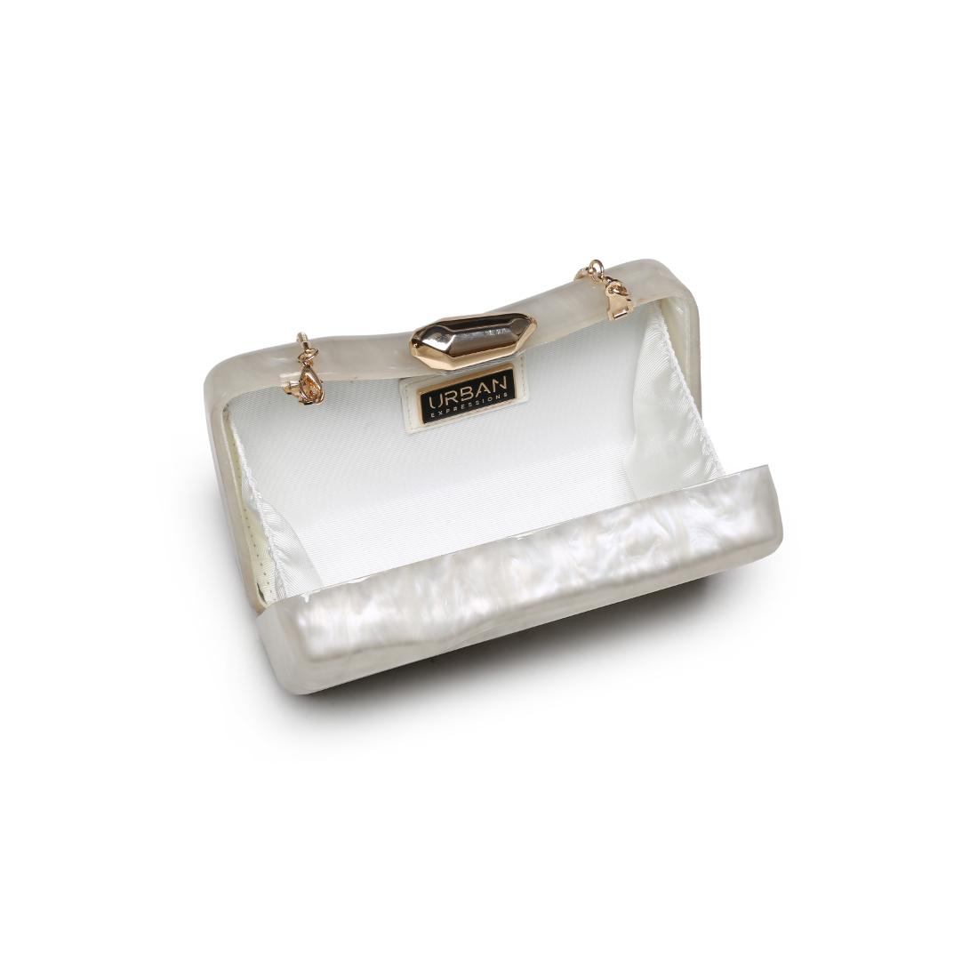 Woman wearing Ivory Urban Expressions Oaklynn Evening Bag 840504206214 View 9 | Ivory