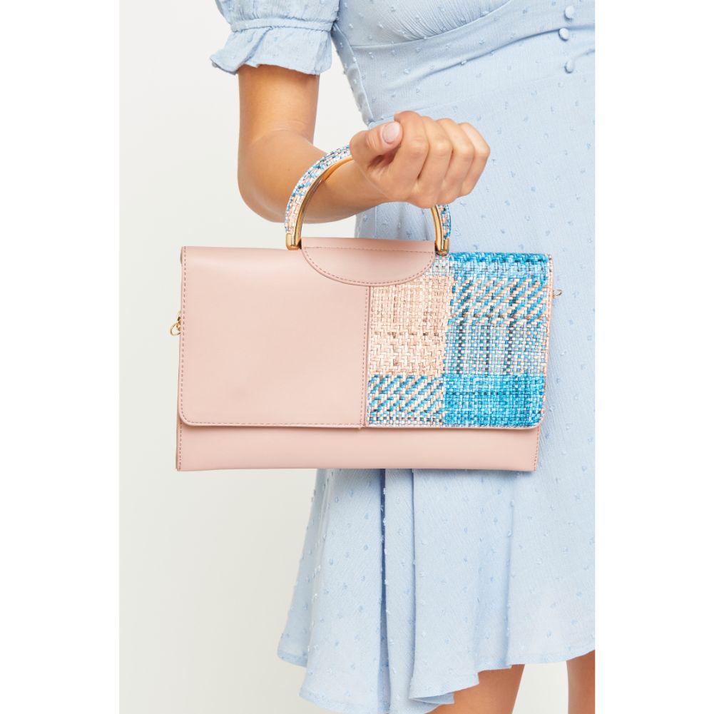 Woman wearing Blue Urban Expressions Rumi Clutch 840611170750 View 2 | Blue
