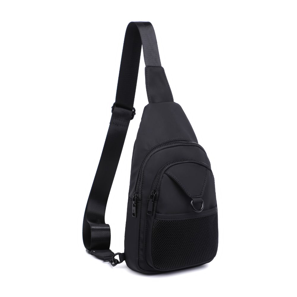 Woman wearing Black Urban Expressions Walker - Nylon Sling Backpack 840611110640 View 6 | Black