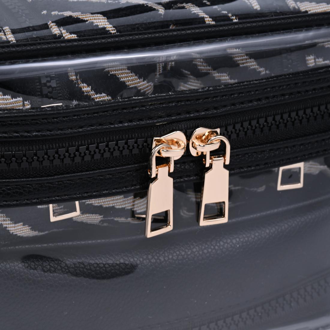 Urban Essentials Zebrini - 4 Piece Train Case Set 840504215797 View 8 | Natural Black
