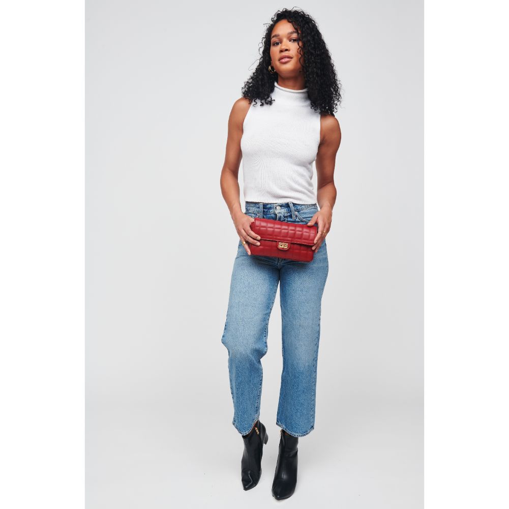Woman wearing Red Urban Expressions Darcie Crossbody 818209012065 View 4 | Red
