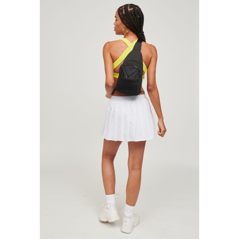Woman wearing Black Urban Expressions Walker - Nylon Sling Backpack 840611110640 View 3 | Black